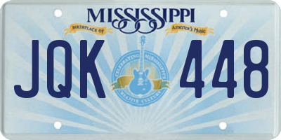 MS license plate JQK448