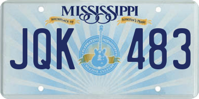 MS license plate JQK483
