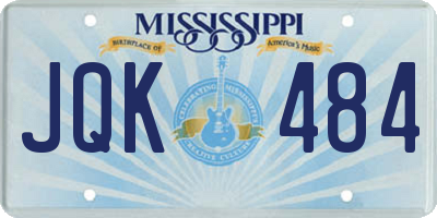 MS license plate JQK484