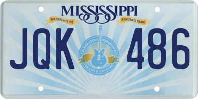 MS license plate JQK486