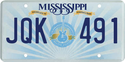 MS license plate JQK491