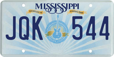 MS license plate JQK544