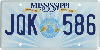 MS license plate JQK586