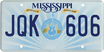 MS license plate JQK606