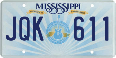 MS license plate JQK611