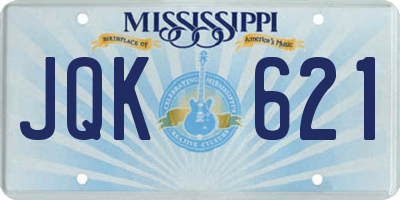 MS license plate JQK621