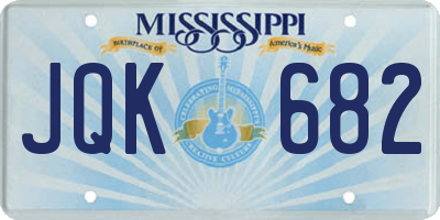 MS license plate JQK682