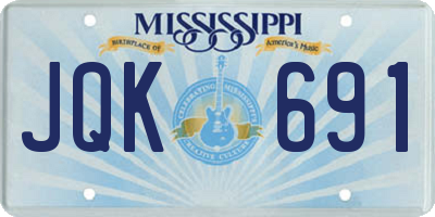 MS license plate JQK691