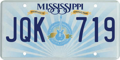 MS license plate JQK719