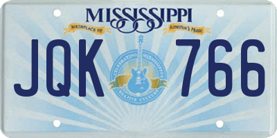 MS license plate JQK766