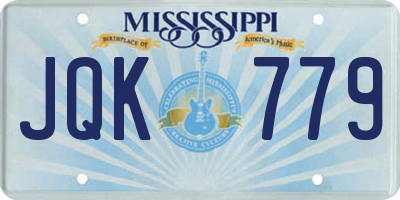 MS license plate JQK779