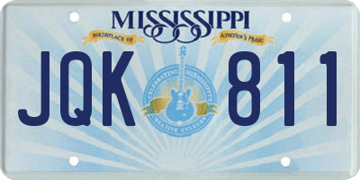 MS license plate JQK811