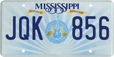 MS license plate JQK856