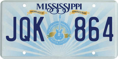 MS license plate JQK864