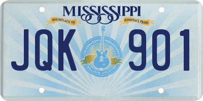 MS license plate JQK901