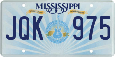 MS license plate JQK975