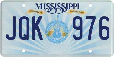 MS license plate JQK976