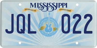 MS license plate JQL022