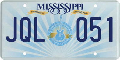 MS license plate JQL051