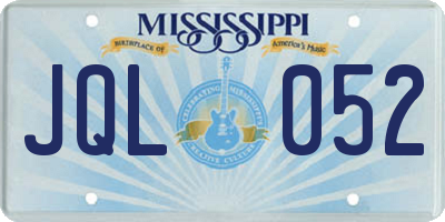 MS license plate JQL052