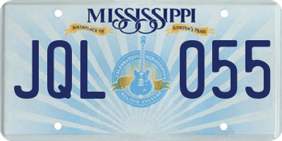MS license plate JQL055