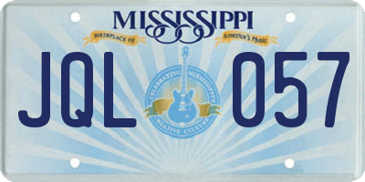 MS license plate JQL057
