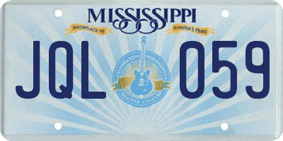 MS license plate JQL059