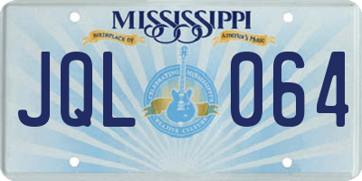 MS license plate JQL064