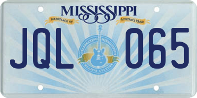 MS license plate JQL065