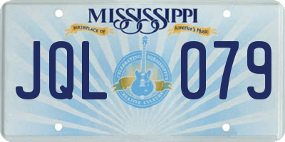 MS license plate JQL079