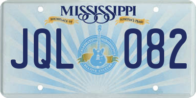 MS license plate JQL082