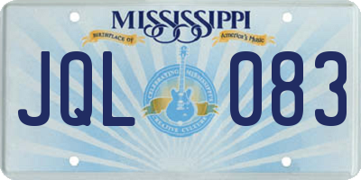 MS license plate JQL083