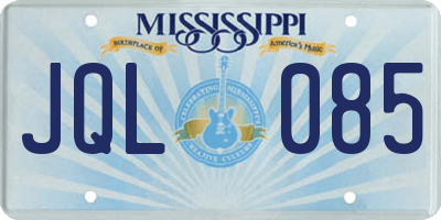 MS license plate JQL085