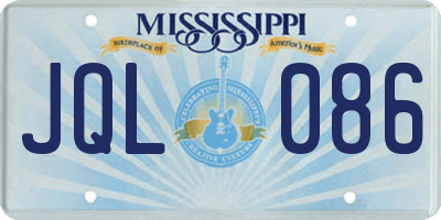 MS license plate JQL086