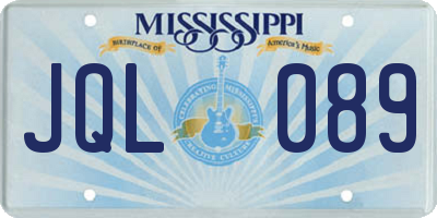 MS license plate JQL089