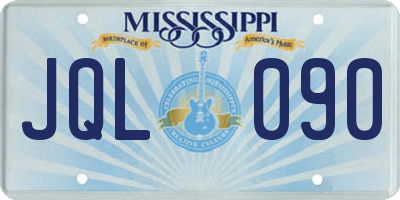 MS license plate JQL090
