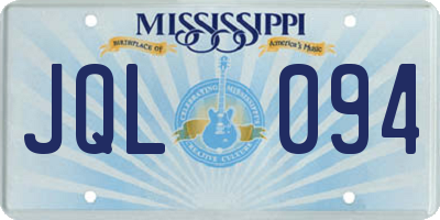 MS license plate JQL094