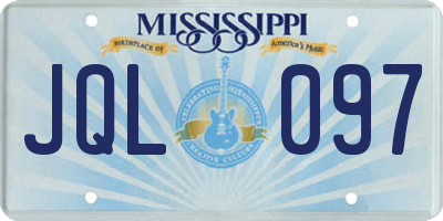 MS license plate JQL097