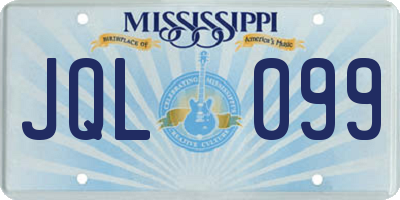 MS license plate JQL099