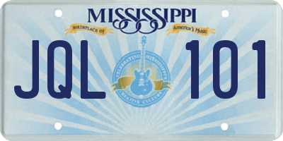 MS license plate JQL101