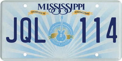 MS license plate JQL114