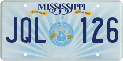 MS license plate JQL126