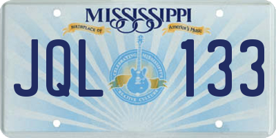 MS license plate JQL133