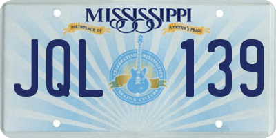 MS license plate JQL139