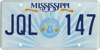MS license plate JQL147