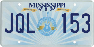 MS license plate JQL153