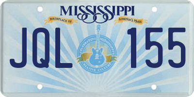 MS license plate JQL155