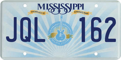 MS license plate JQL162