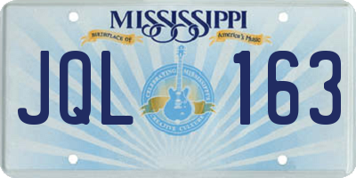 MS license plate JQL163