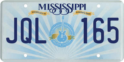 MS license plate JQL165